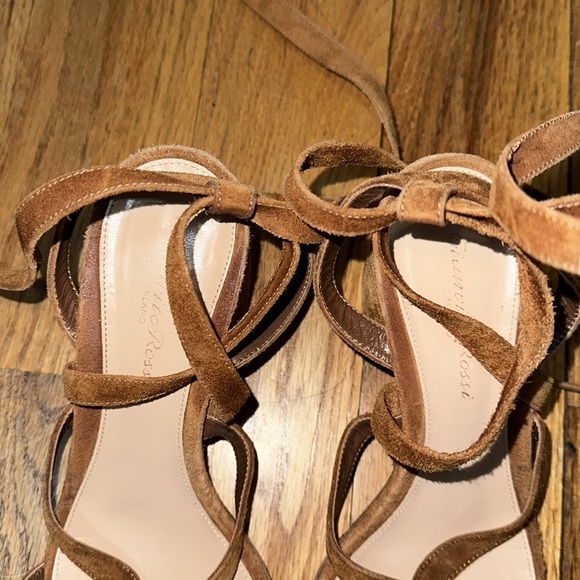 Gianvito Rossi Janis 60 lcae-up sandals with block heel - brown - Picture 4 of 7